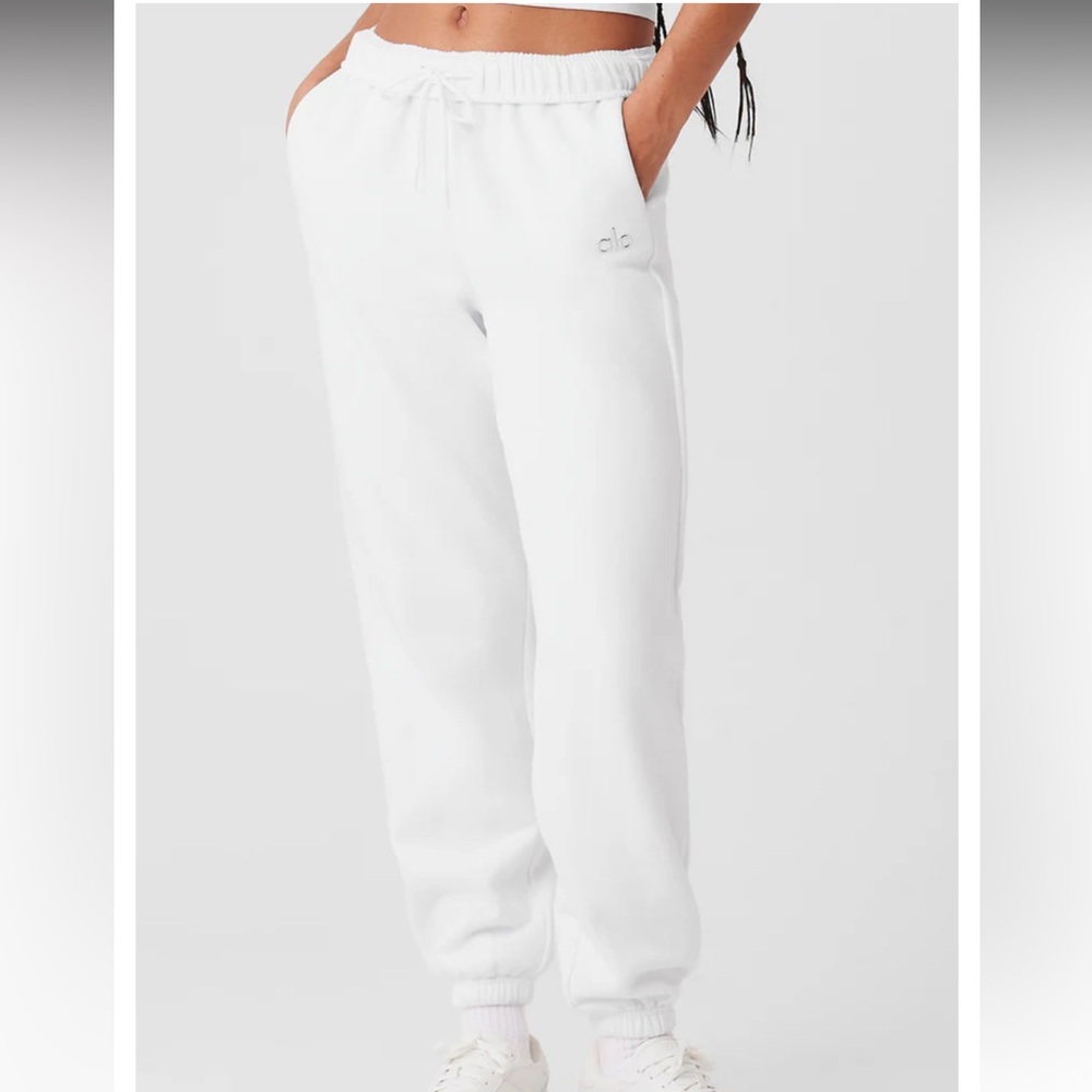 Alo Yoga white sweatpants